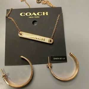 Coach matching necklace & earrings